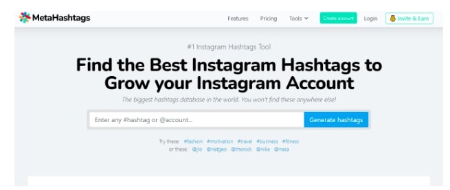 Meta Hashtags social media tool
