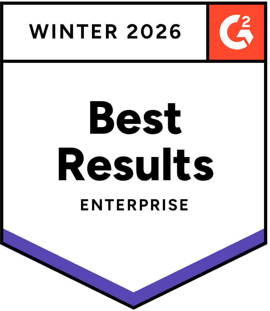 G2 Best Results for Social Media Monitoring - Enterprise - Winter 2026