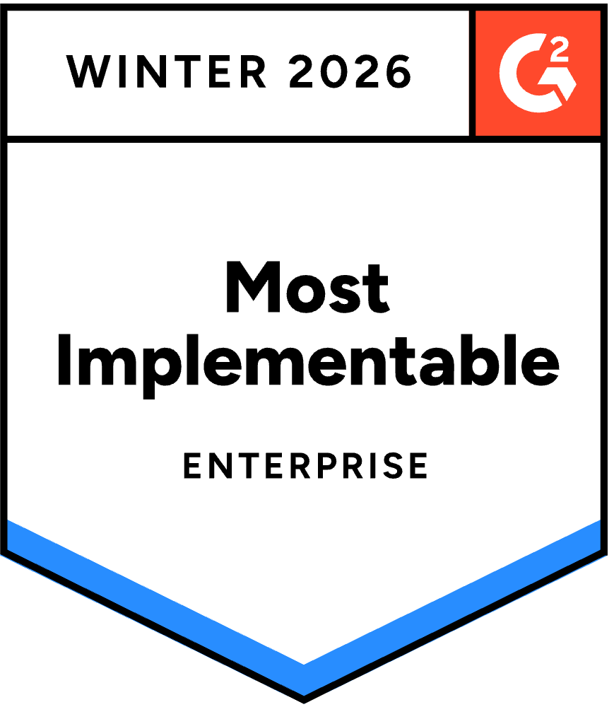 G2 Most Implementable for Social Media Monitoring - Enterprise - Winter 2026