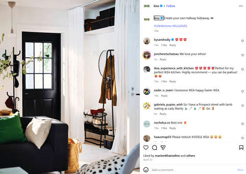 An Instagram post from IKEA.